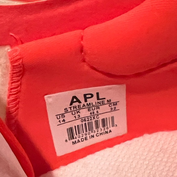 APL Men\'s Streamline Running Shoe, Pristine/Impulse Red/White NWT Men’s Size: 14